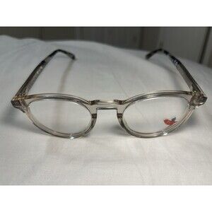 Maui Jim MJO2209-05B Clear Silver Brown Round Eyeglasses Frames 46-22 145 Italy